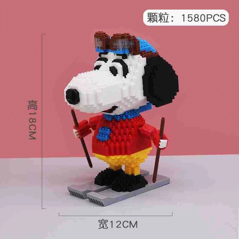

HC Animal Cartoon Dog Anime Pet 3D Model Auction Figures DIY Mini Diamond Magic Brick Building Blocks Kit Toys for Kids Gifts