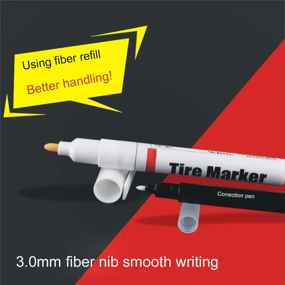 Белая Перманентная маркировочная ручка для автомобильных шин/мотоциклов краска