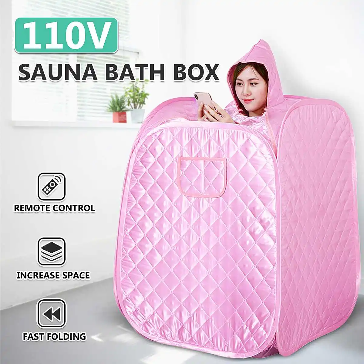 

2.2L 1000W Sauna Generator Sauna Tent For SPA Room Portable STEAM BATH Lose Weight Detox Therapy Steam Folding Sauna Cabin 110V