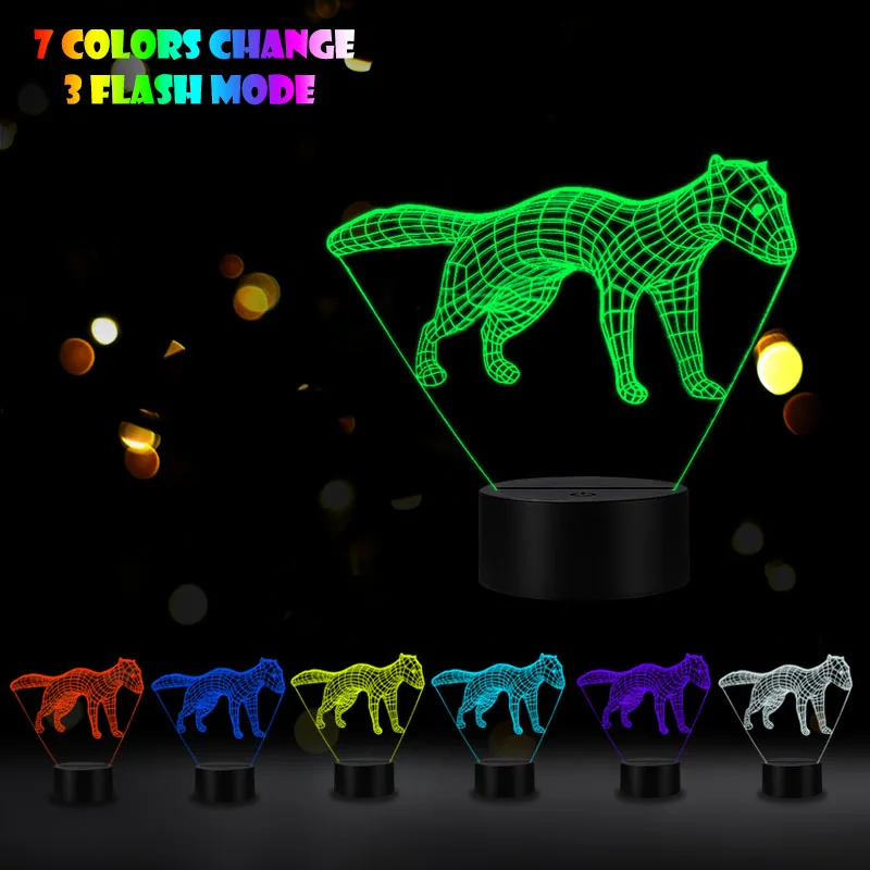 VCity Meerkat 3D лампа 7 цветов сенсорный пульт дистанционного управления Ночная