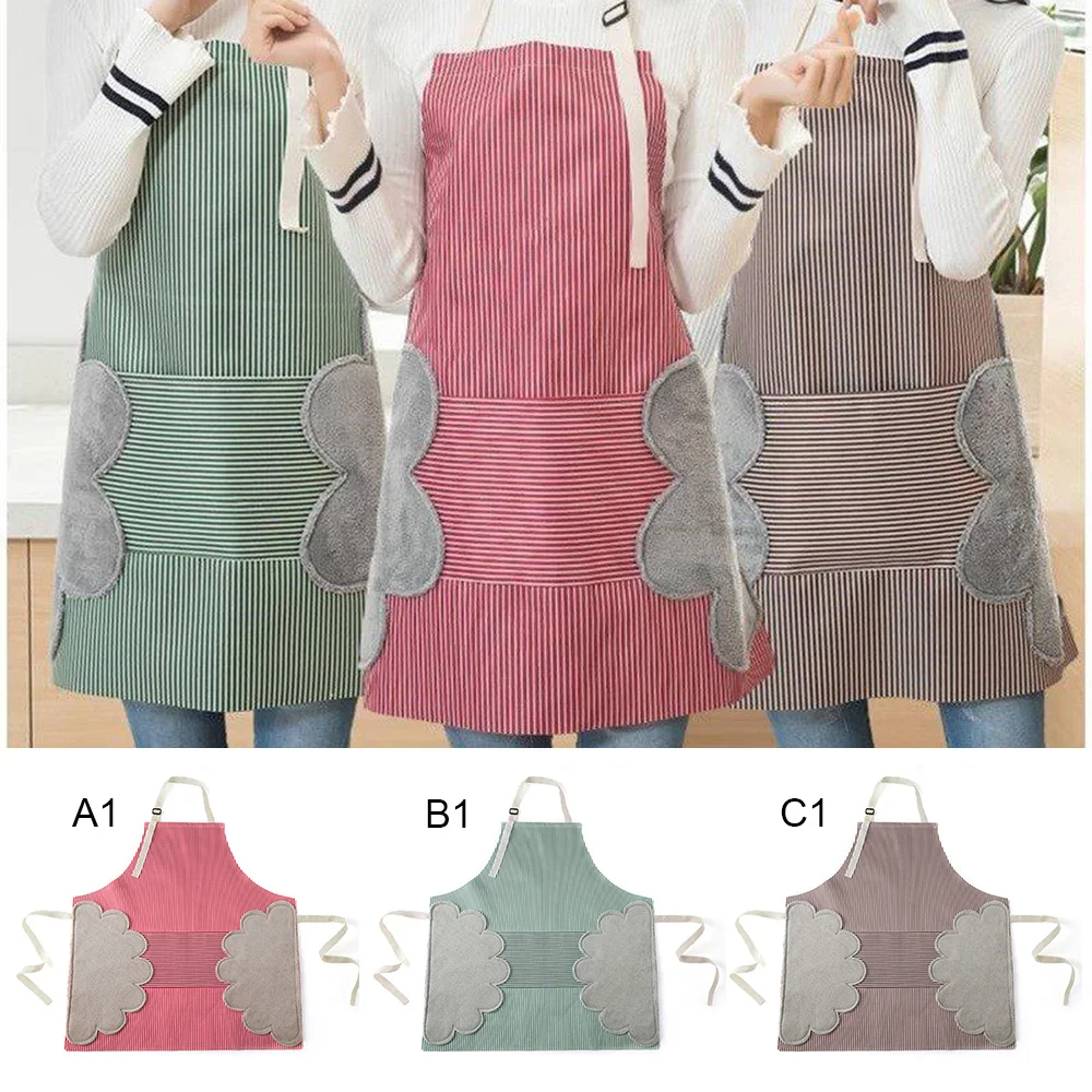 

Dropshipping Cooking Apron Waterproof Lady Woman Apron Thicken Household Cleaning Sleeveless Apron Dress With Pocket Home Gift