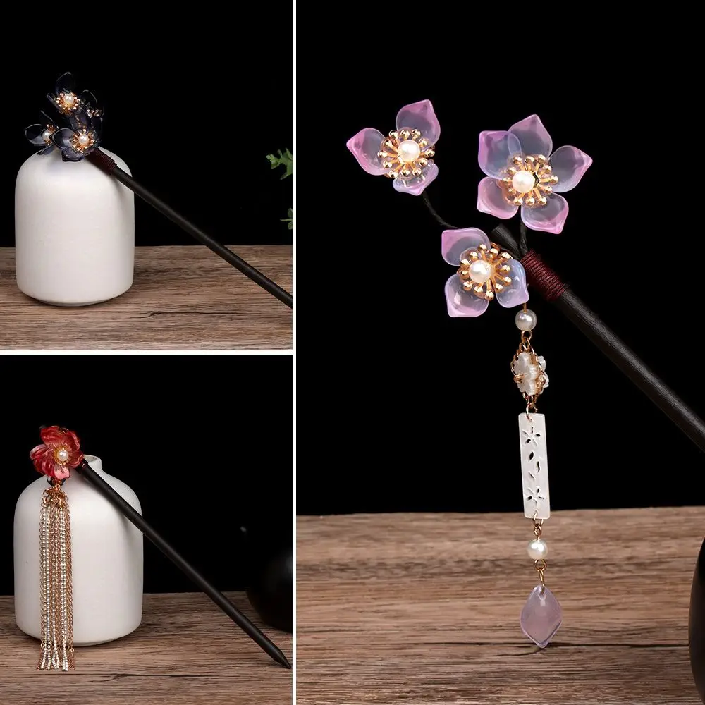 

Girls Gift Hair Clips Women Glazed Hairpin Antique Headdress Elegant Tassel Hairpin