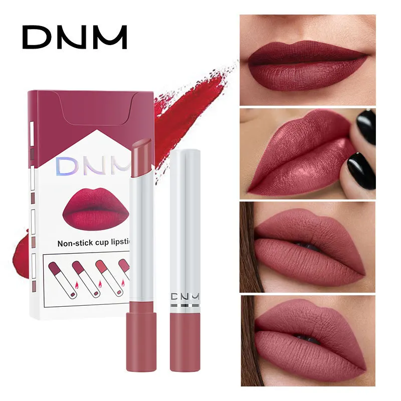 

4PC Sexy Lipstick Lasting Matte Lip sticks Cigarette Waterproof Non-stick Long Lasting Smoke Tube Makeup Beauty Cosmetic
