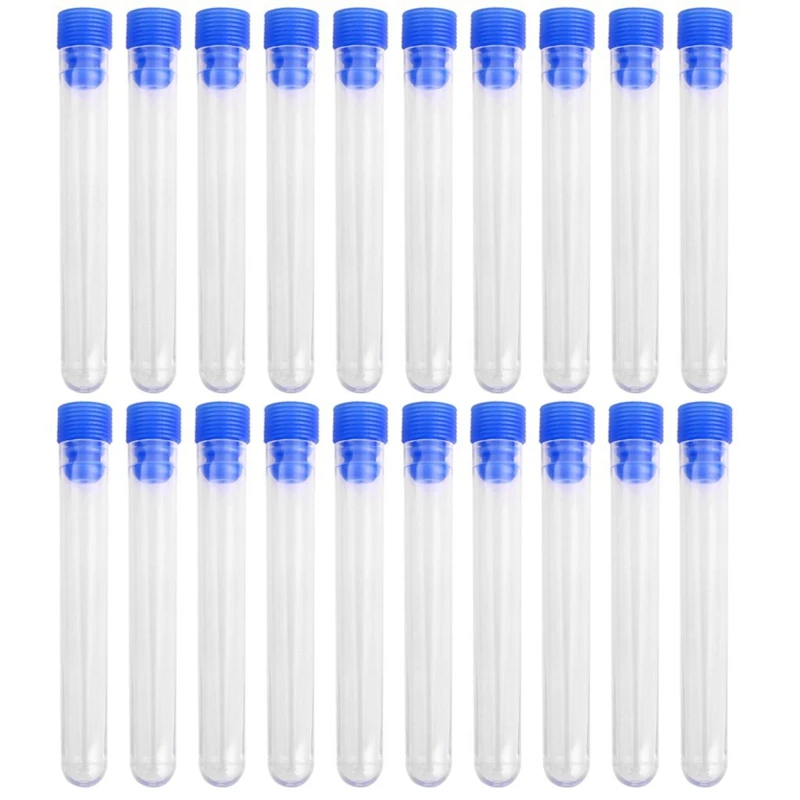 

20 Pcs. Not Graduated Plastic Test Tube Lab Test Tool With