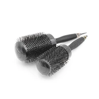 professional anti static hair brush women hair comb high temperature aluminum iron round comb hair tools for curly