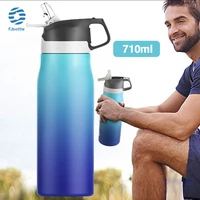 fjbottle thermos flaskvacuum bottle 316 stainless steel fashion multicolor straw water bottle for fitness travel and outdoor