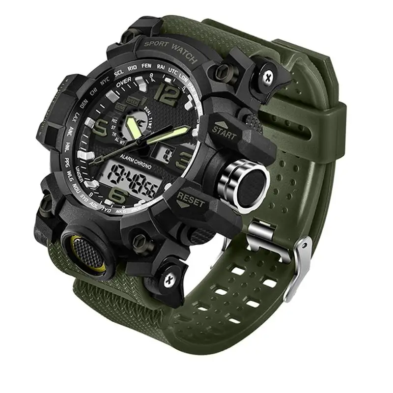 Классические мужские военные цифросветодиодный светодиодные часы светящиеся
