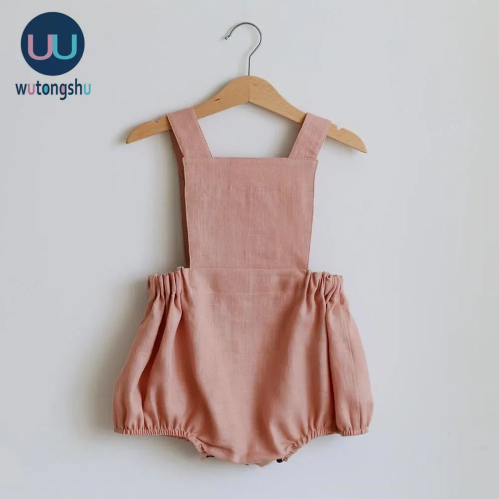 Комбинезон для маленьких мальчиков Летняя льняная хлопковая одежда унисекс