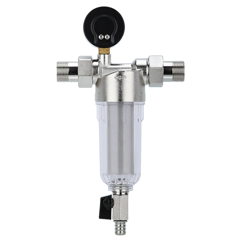 Interface Water Filter Front Backwash Purifier Pre Descaling with Meter Household Bathroom Wate | Бытовая техника