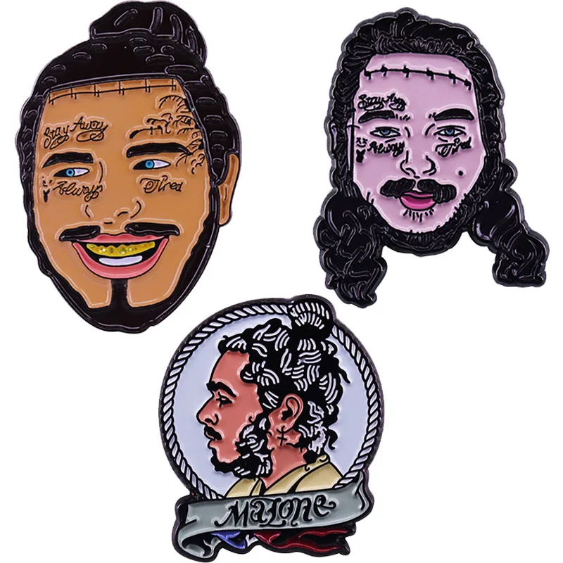 Значок с надписью Post Malone эстетическая музыкальная арт-брошь крутая