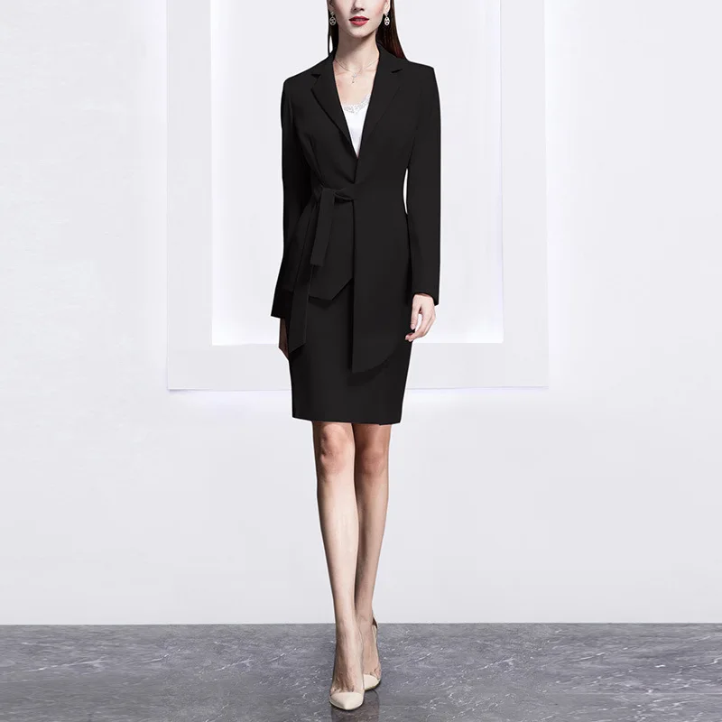 2020 new summer and autumn notched collar full sleeves pink color asymmetrical blazer and pants set Two pieces U872