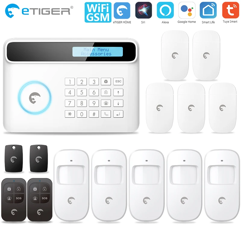 

Смарт-датчик движения Etiger S4 Plus Tuya с поддержкой Wi-Fi/GSM