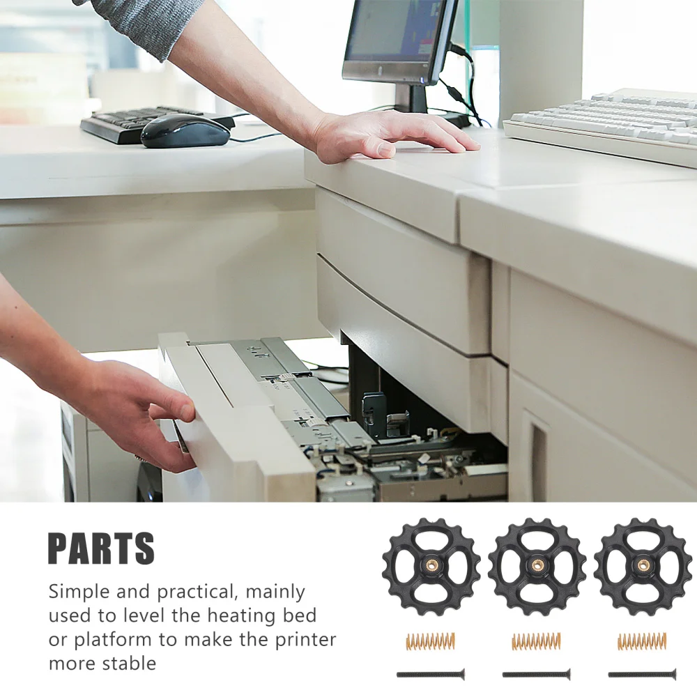 

1 Set 3D Printer Leveling Nut Big Hand Twisted Leveling Nuts 3D Printer Supplies