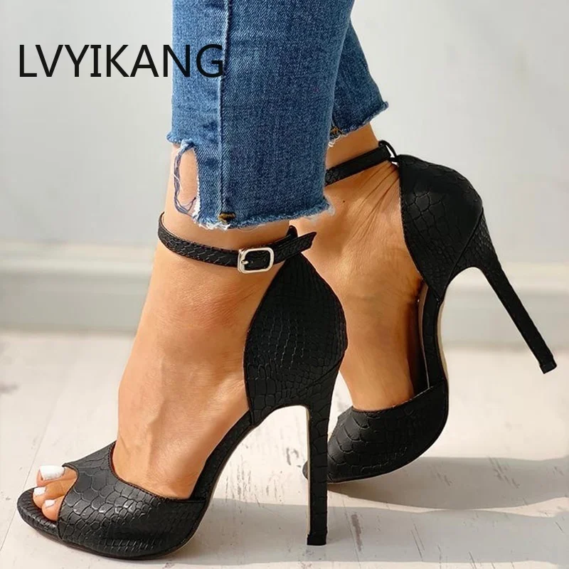 

Womens Pumps Fashion 2020 Summer Sexy Exquisite Open Toe Ladies Shoes Female Increased Stiletto Super High Heel Sandals