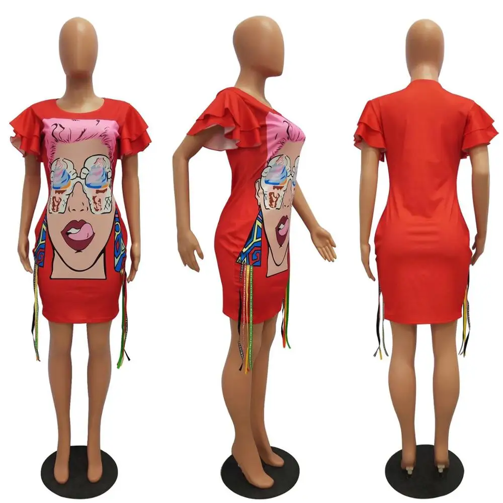 Женское Короткое платье в африканском стиле свободного покроя 6 цветов размеры L