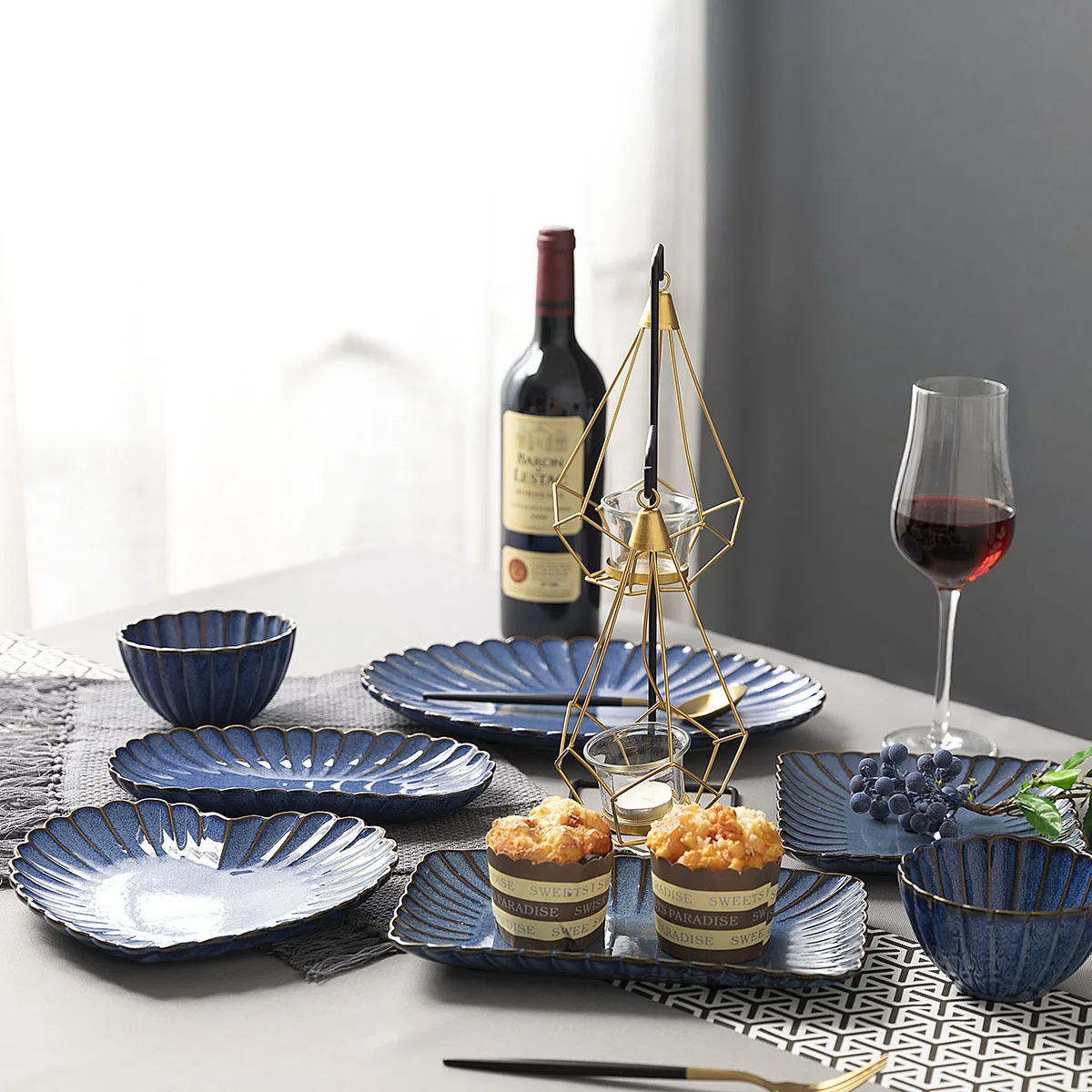 Керамическая посуда с хризантемой в японском стиле ретро блюдо домашняя тарелка