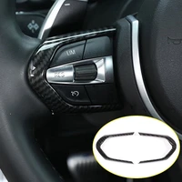 carbon fiber for bmw 1 2 3 4 5 6 x5 x6 m3 m5 m sport car steering wheel decorative cover frame trim interior accessories