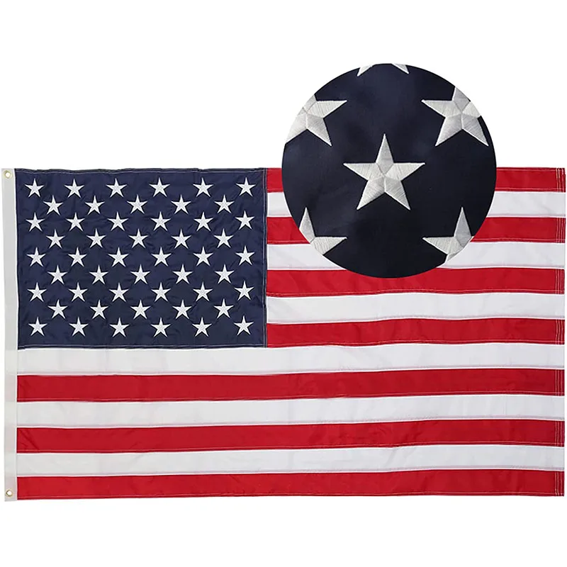 Вышитый американский флаг День Независимости открытый США водонепроницаемый