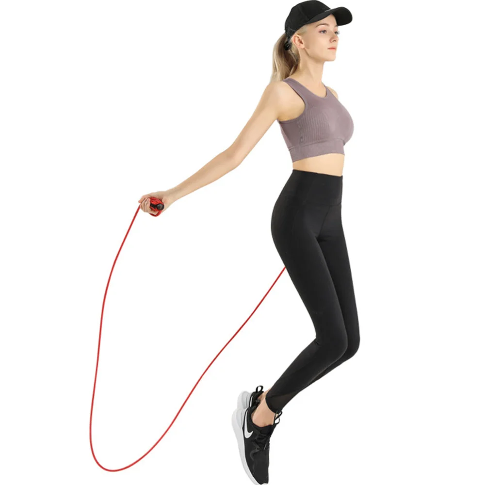 

1PC Fitness Jump Rope Sponge Handle Skipping Rope Weight Wire Skipping Rope for Sports Workout Exercise (Red)