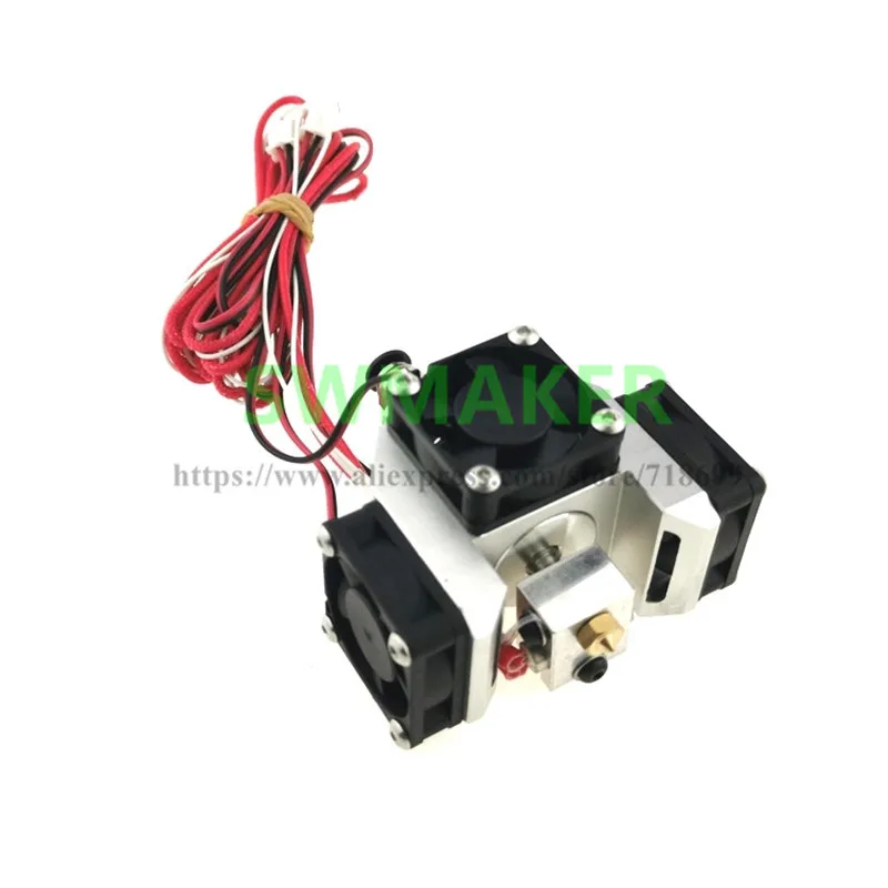 2021 newest e3d v6 all metal hot end extruder super thermal dissipation effect with 3pcs 3010 fans for 3d printer parts free global shipping