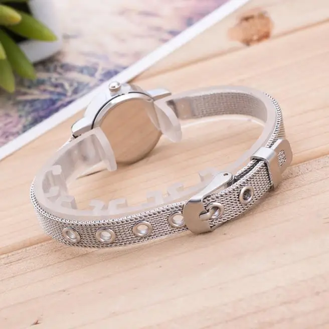 

Diamond Women Ladies Silver Stainless Steel Mesh Band Waterproof Wrist Watch Luxury Small Dial student Couple Clock Reloj mujer