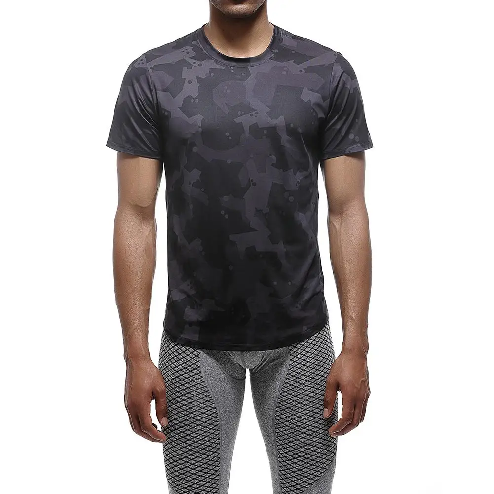 Мужская футболка с коротким рукавом и камуфляжным принтом | Спорт развлечения