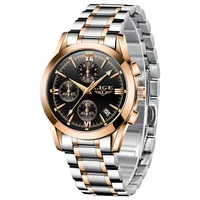 lige men watches top brand luxury full steel clock man sport quartz watch men casual business waterproof watch relogio masculino