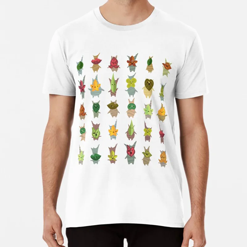Белый Korok вечерние футболки korok koroks legend of zelda Breathe of the wild wind waker link korok наклейка для семян - Цвет: Белый