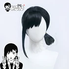 Сю Higashiyama Kobeni парик аниме бензопила человек Косплэй черный челкой короткие волосы + Бесплатный Подарочный парик cap + бесплатная заколка для волос
