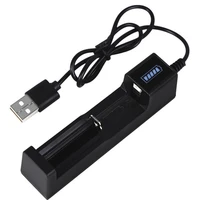 universal 1 slot battery usb charger adapter multifunctional led smart chargering for rechargeable batteries li ion