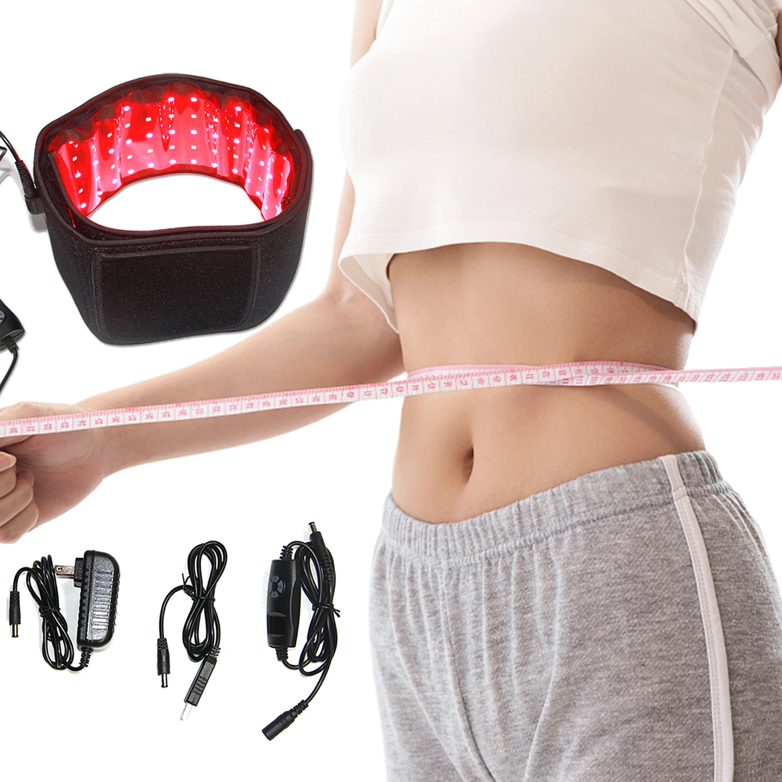 Portable Led Slimming Waist Belts Red Light Infrared Therapy Belt Pain Relief LLLT Lipolysis Body Shaping Sculpting 660nm 850nm