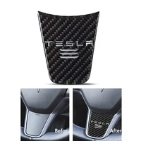 car steering sticker decoration decor protect for tesla model 3 steering wheel cover car styling interior mouldings