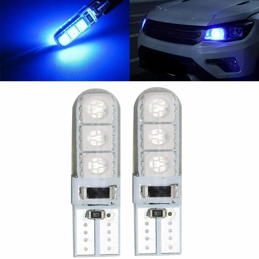 

12V Width Indicator Light Wedge 501 (W5W) Front Ice Blue/blue LED T10-5050-6SMD