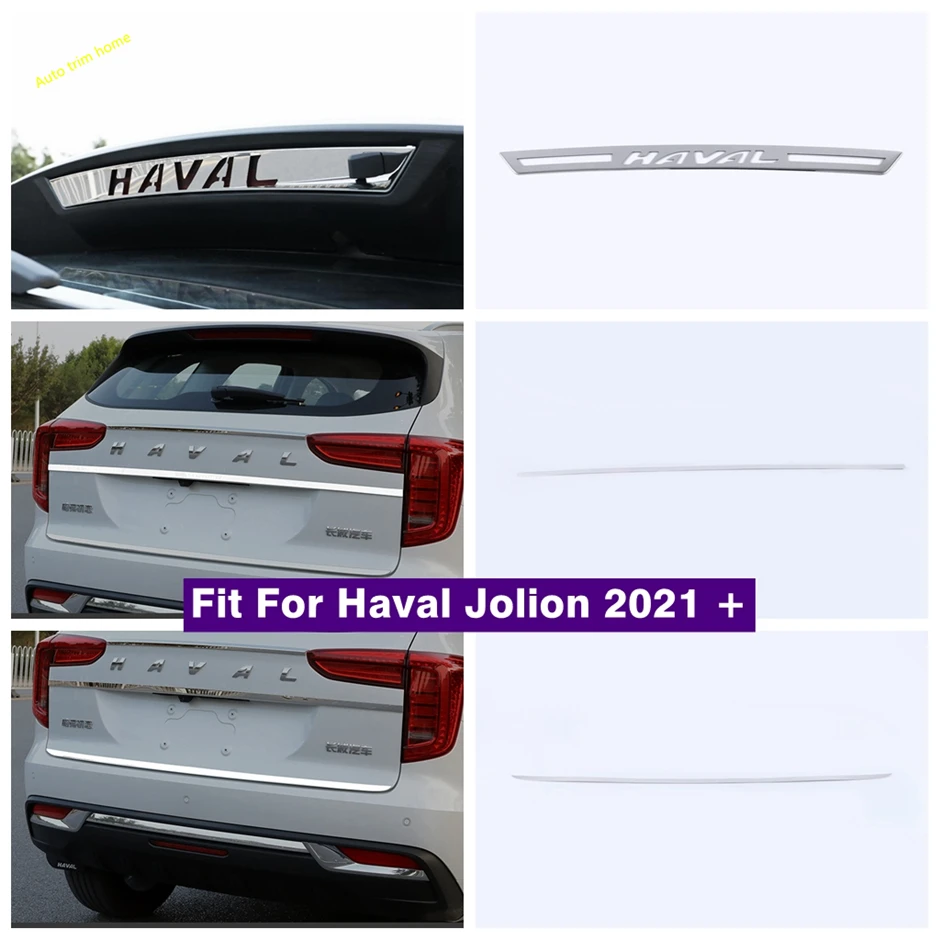 

Rear Trunk Door Tail Gate Strip Sill / Rear High Positioned Brack Lamps Lights Decoration Cover Trim For Haval Jolion 2021 2022