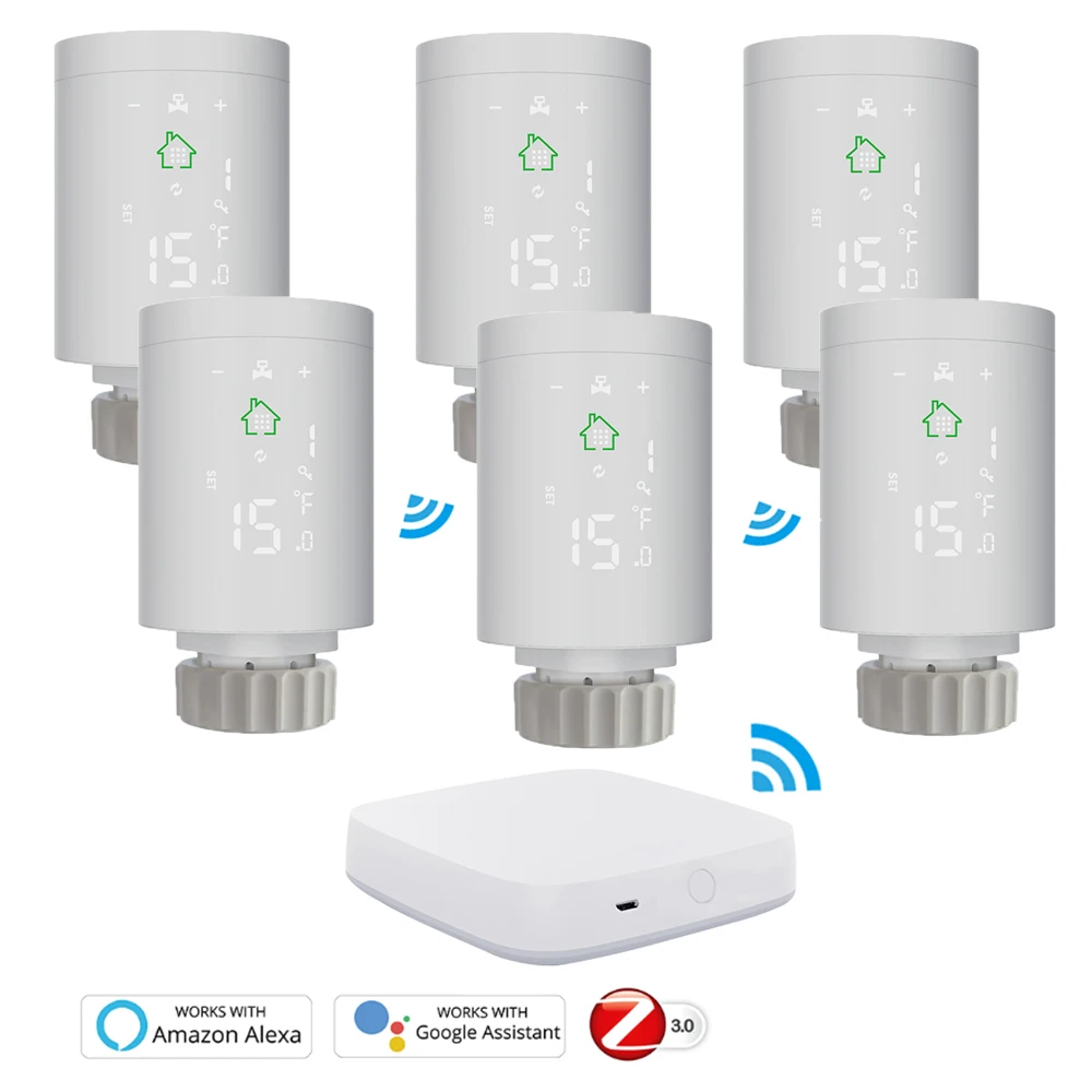 

Термостаты TRV Smart ZigBee с программируемым нагревателем, клапан, контроллер температуры в комнате, для радиатора