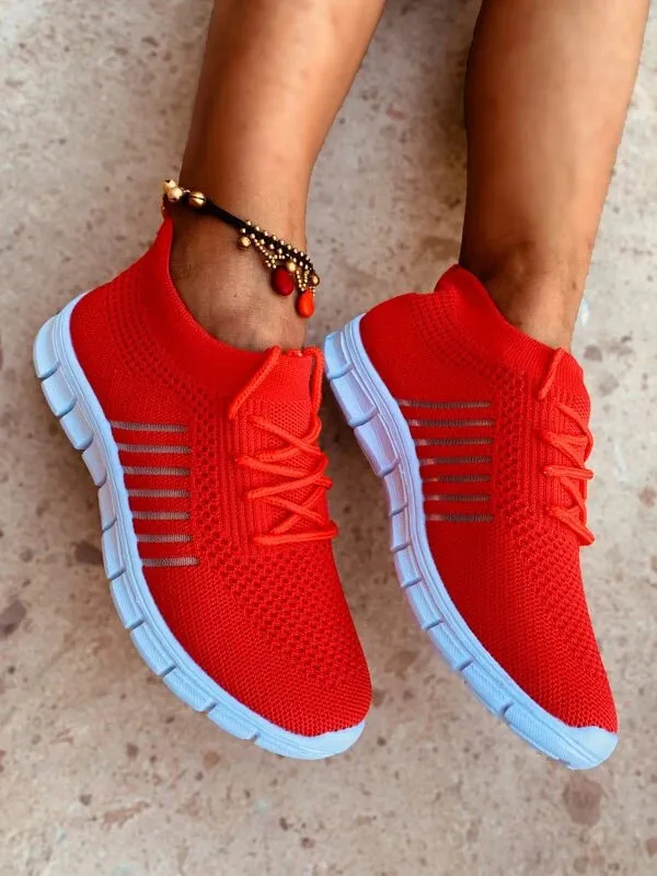 

Women's sports shoes spring ladies flat shoes casual women vulcanized women 2022 summer mesh breathable women running shoes