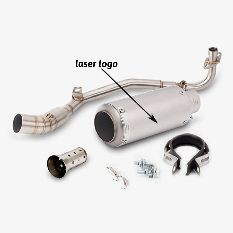 

Motorcycle Front Pipe Link Tail 51mm Head Exhaust Vent Pipe Silencer System For Kawasaki Z125 front section NINJA Z1 2015-2018