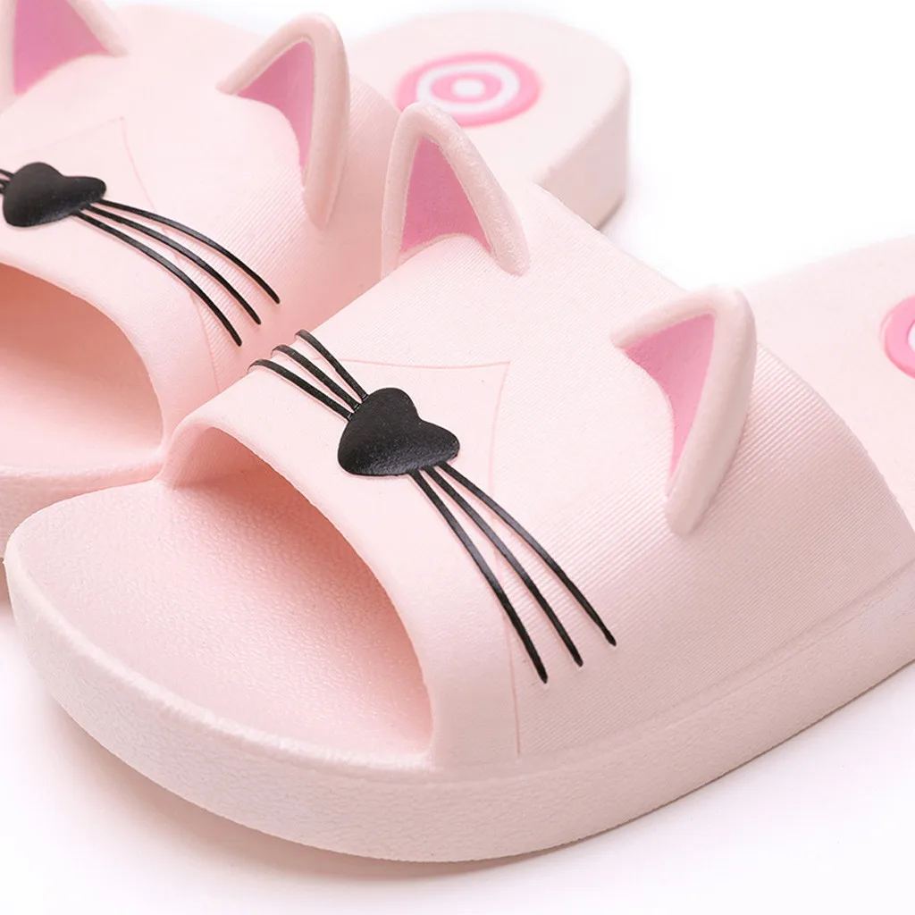 

2020 Summer New Pink Slippers For Kids New Summer Boy Girl Beach Shoes Baby Toddler Soft Indoor Bathroom Slippers Flip Flops