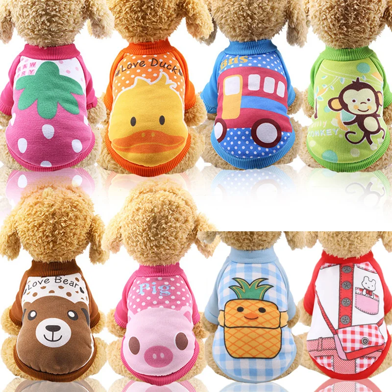 

Новинка, зимние теплые толстовки для собак, толстовки с мультяшными собаками, одежда для собак, товары для домашних животных, одежда