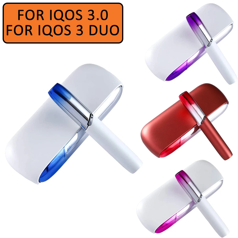 

For Iqos-3-Duo Gradient Silver Electroplating Process Mouthpiece Shell Cap+Side Cover Door Cover Case Suitable for Iqos 3