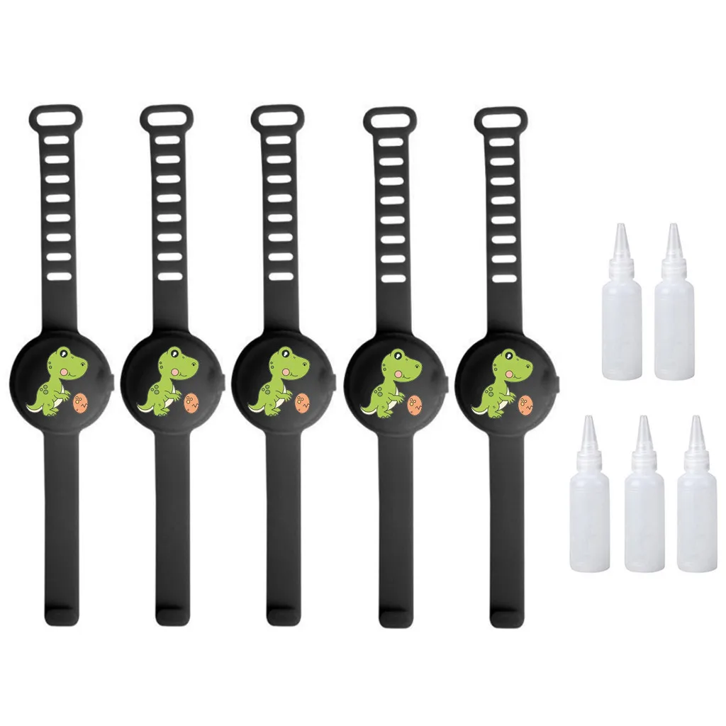 

5PCS Hand Sanitizer Dispensing Portable Bracelet Wristband Hand Dispenser Pulsera Desinfectante de Mano Bracelet de Distribution