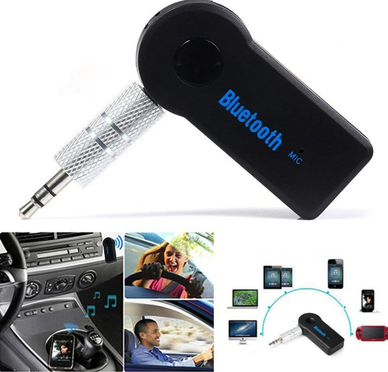 

Portable 3.5mm AUX Dongle USB Wireless Bluetooth AUX Car Kit Music Audio Receiver Adapter with Audio Cable
