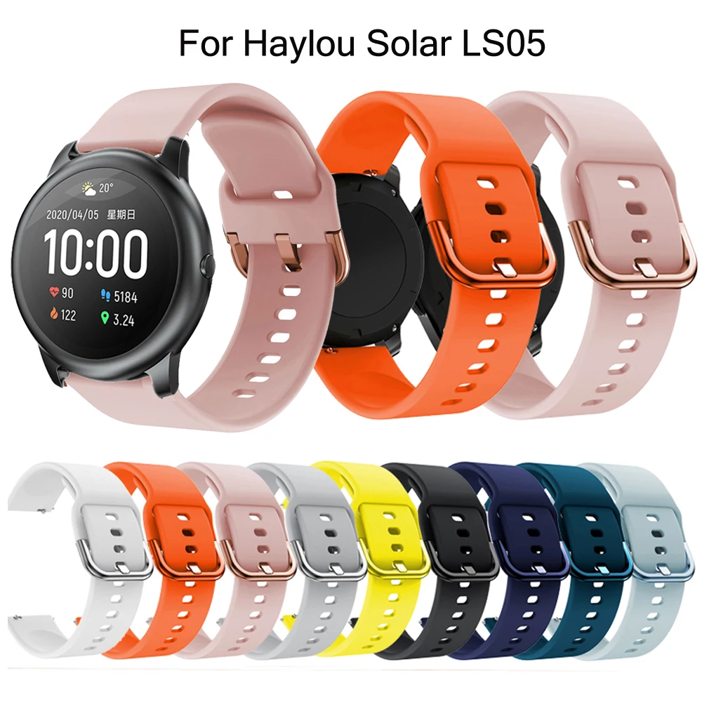 

Ремешок для умных часов Xiaomi haylou solar lS05/lS01, силиконовый, 22/20 мм