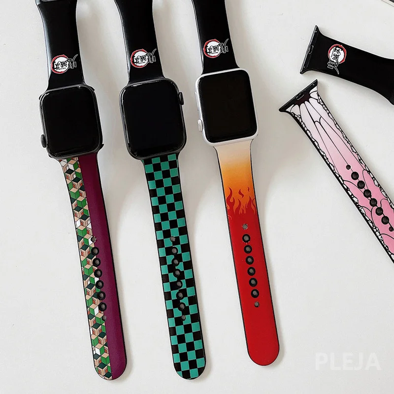 Ремешок для часов Apple Watch Series 5 4 3 2 1 6 SE милый спортивный браслет с мультяшным