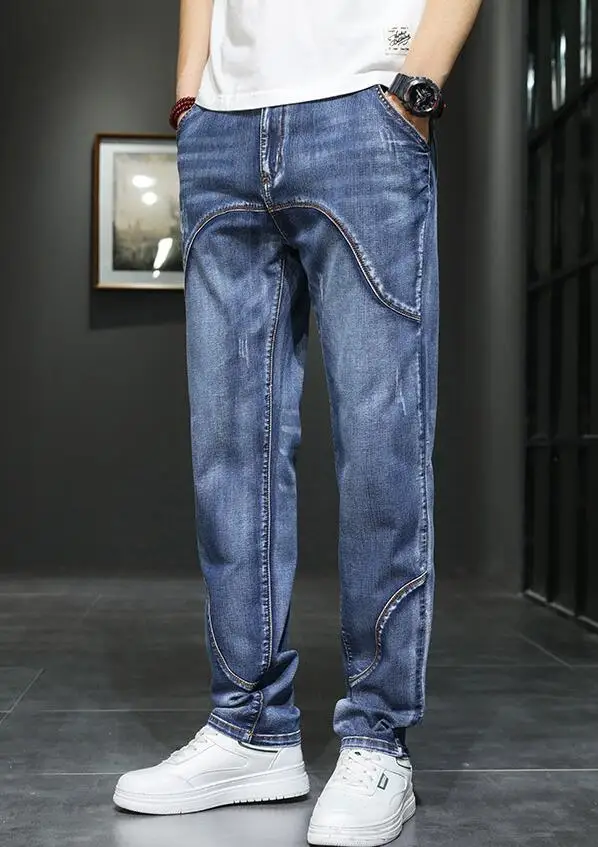 Men Jeans Hip Hop Baggy Denim Pants Men Cowboy Cargo Trousers JeansSize 28-44