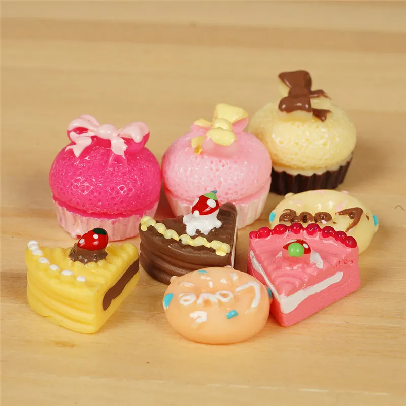 

Dongzhur 8pcs/set Mini Cake Model Simulation Cakes Toys Miniature Toys Food Snack Mini Dollhouse 1:12 Decorative Accessorie Z4K2