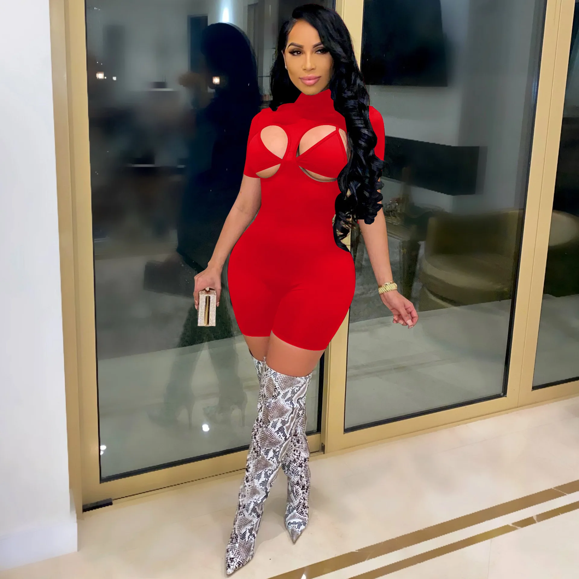 Неоновый зеленый Bodycon 2 шт. комплекты для женщин топ с высоким плотно облегающим