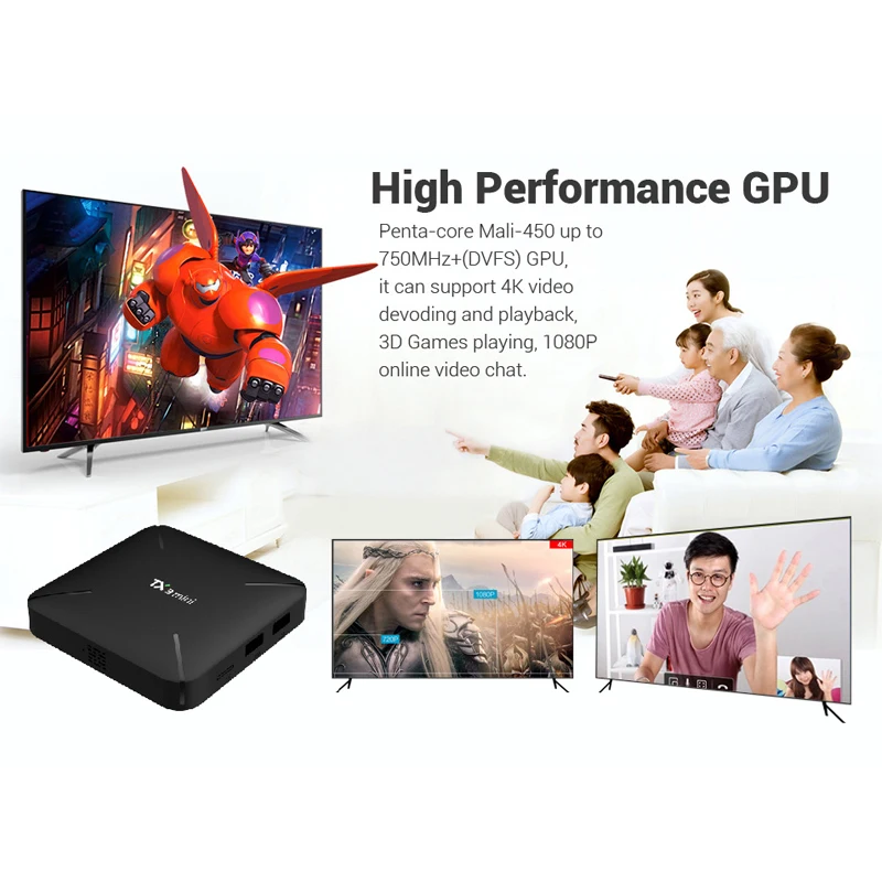 ТВ-приставка Wechip R69 Smart Android TV Box Allwinner H3 четырехъядерная 2 4G Wifi телеприставка 1080P HD