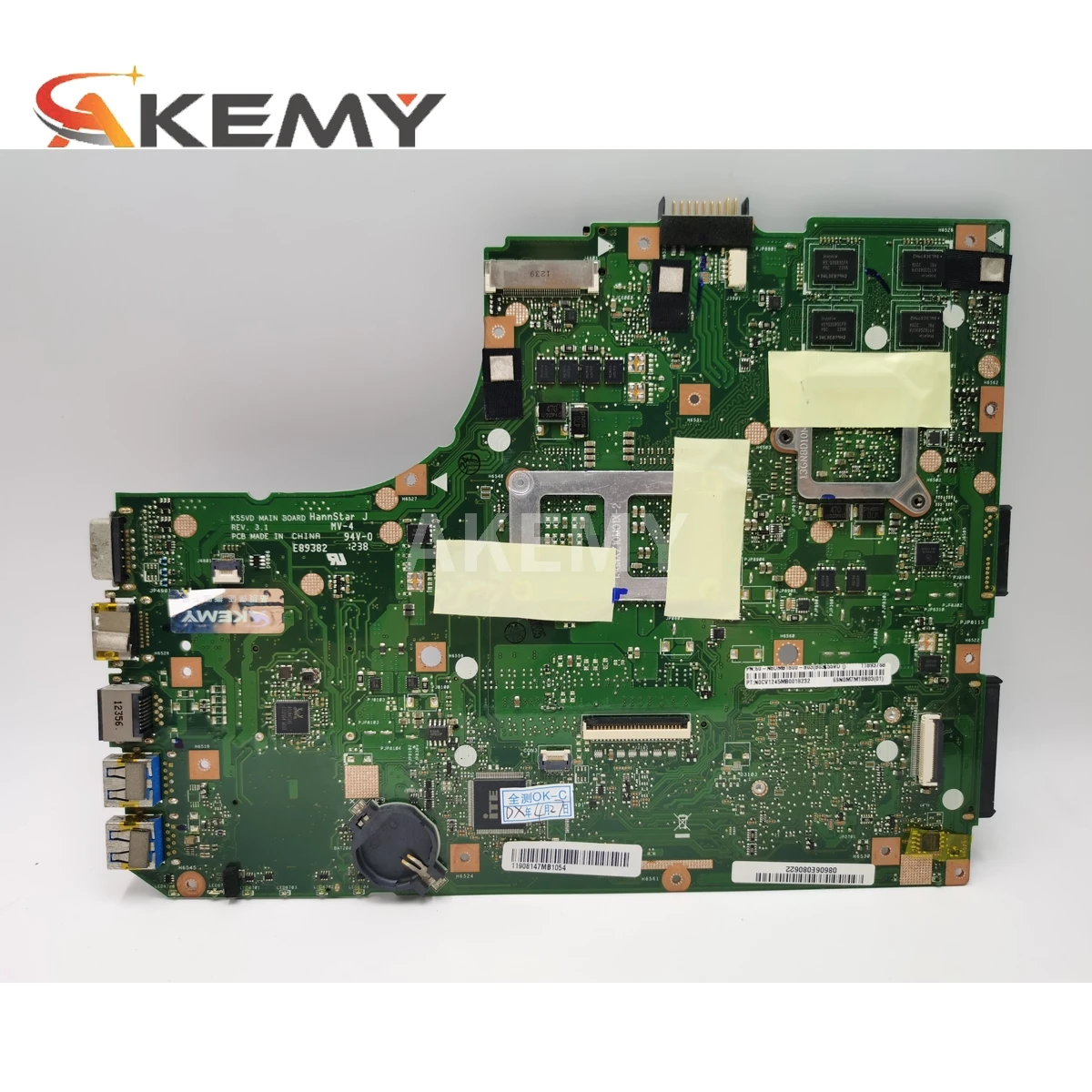 Akemy cable + K55VD материнская плата для ноутбука Asus K55A A55VD F55VD K55V K55 тест оригинальная