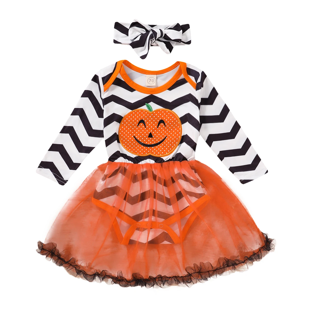 Одежда для маленьких девочек от 0 до 18 месяцев наряд на Хэллоуин Модный